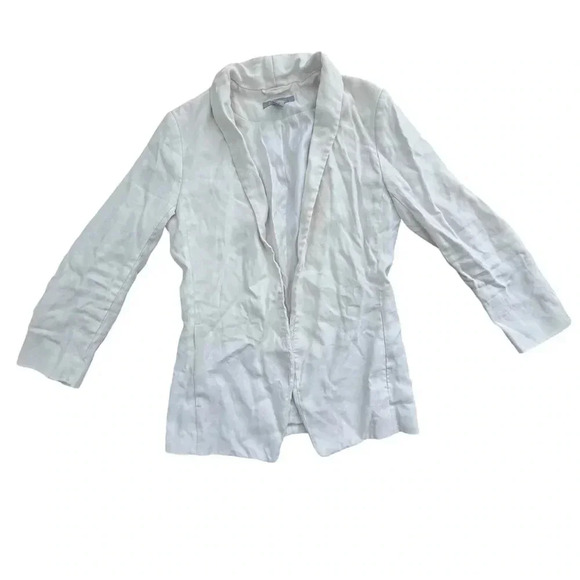 H&M Cream Blazer with Pockets Business Casual Office Jacket, size 4 or Small - Picture 1 of 10